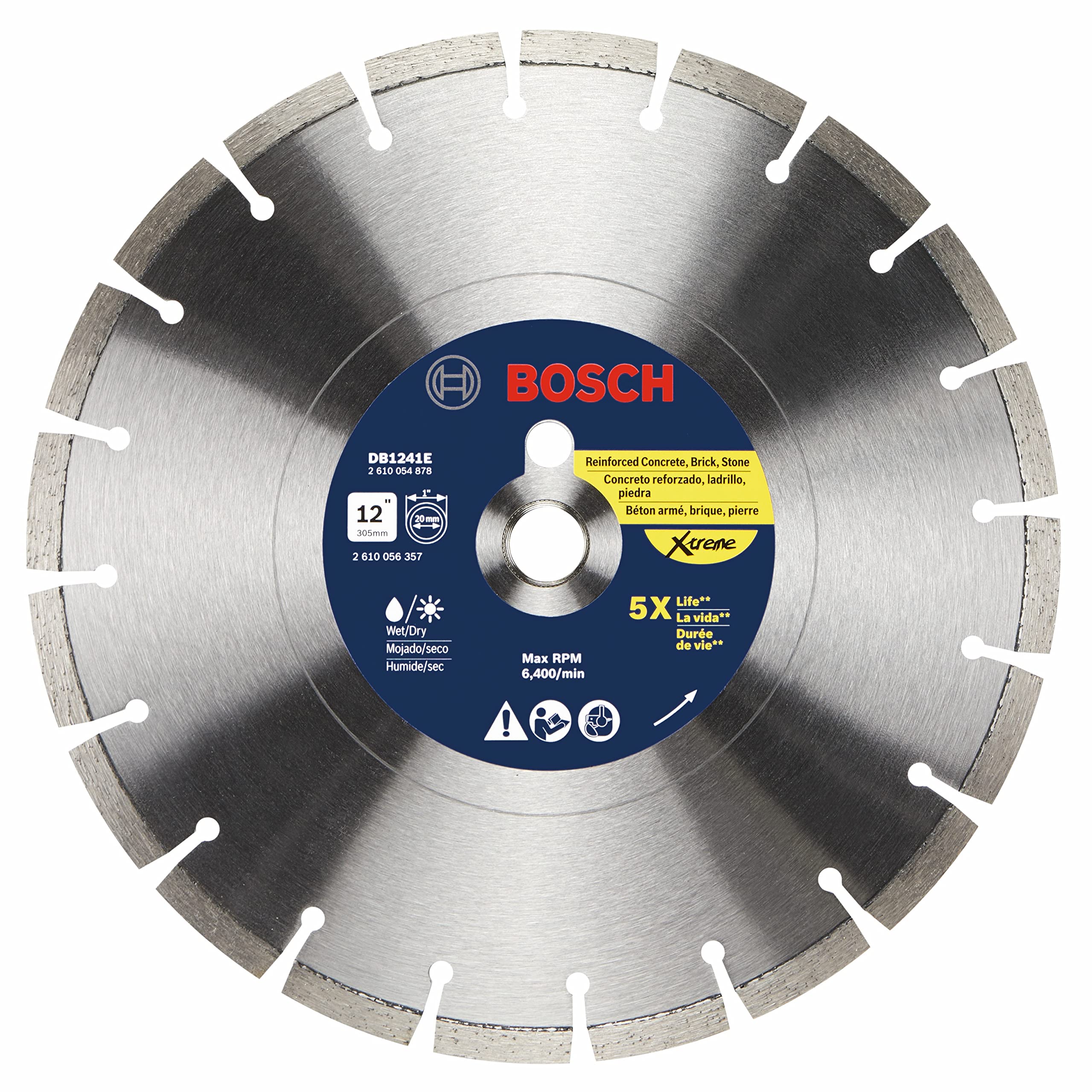 Foto 2 pulgar | Disco De Diamante Bosch Db1241e Xtreme De 12 Cm Para Corte Húmedo Y Seco - Venta Internacional.