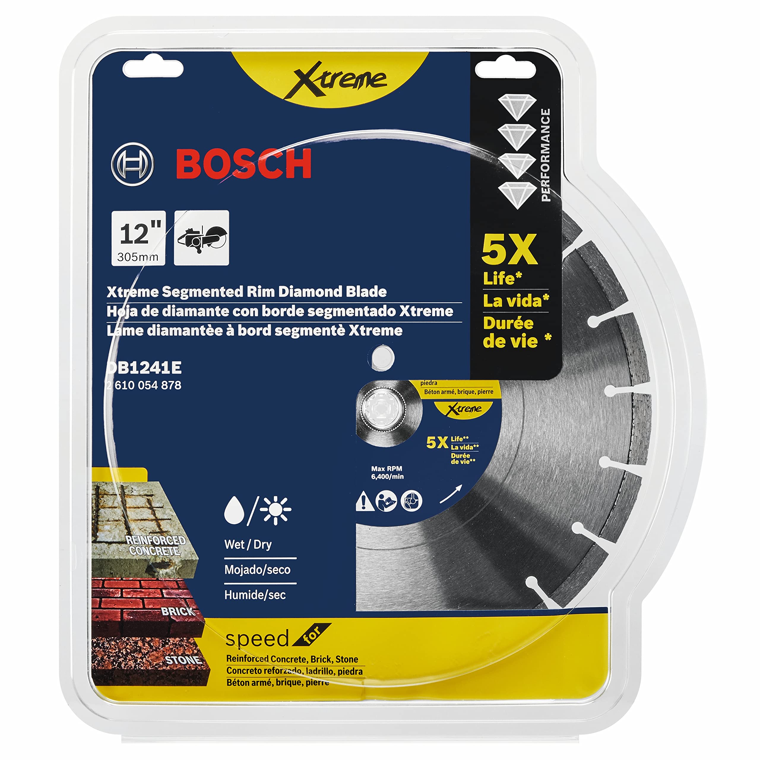 Foto 3 pulgar | Disco De Diamante Bosch Db1241e Xtreme De 12 Cm Para Corte Húmedo Y Seco - Venta Internacional.