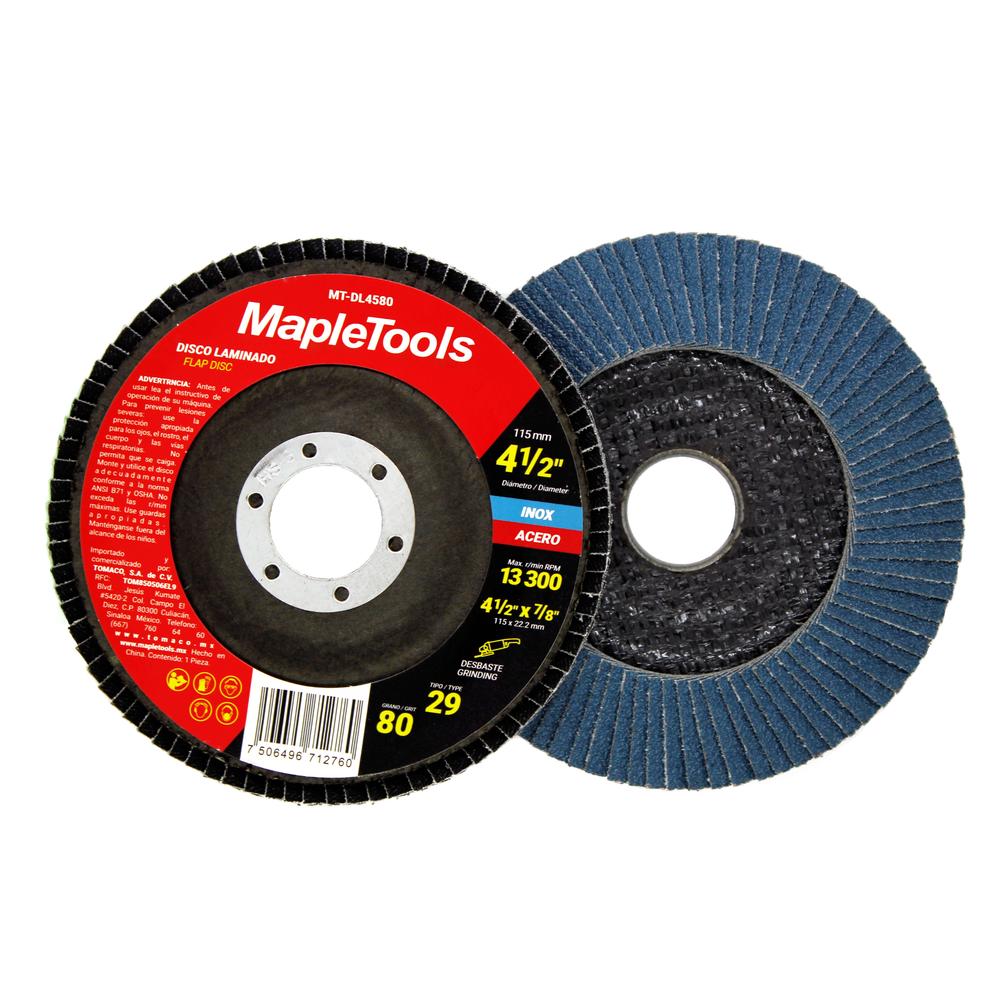 Foto 4 pulgar | Pack 3 Discos Laminado 4 1/2'' Grano 80 Maple Tools