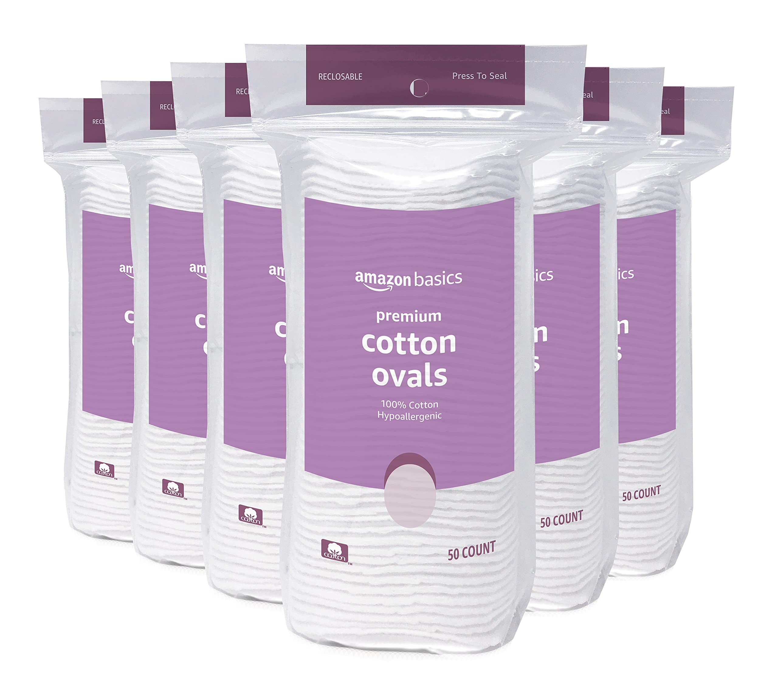Almohadillas Ovaladas De Primera Calidad Amazon Basics, 300 Unidades (6 Paquetes De 50) - Venta Internacional.
