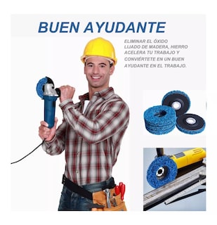Foto 2 | Discos Abrasivos De Desoxidación Metal Rueda Pulidora 5 Pcs, Azul