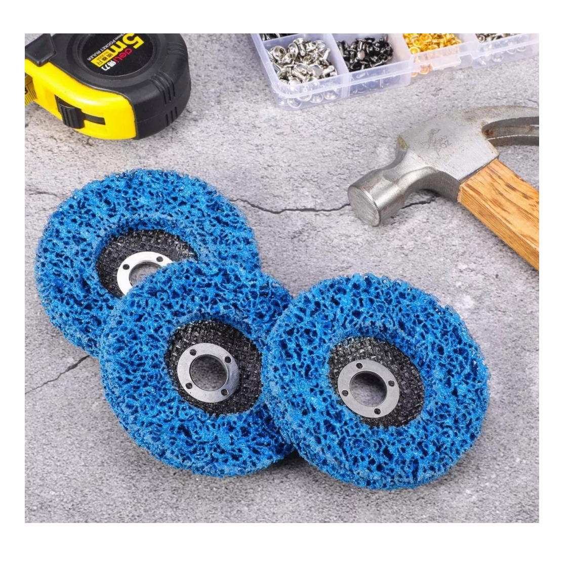 Foto 6 pulgar | Discos Abrasivos De Desoxidación Metal Rueda Pulidora 5 Pcs, Azul