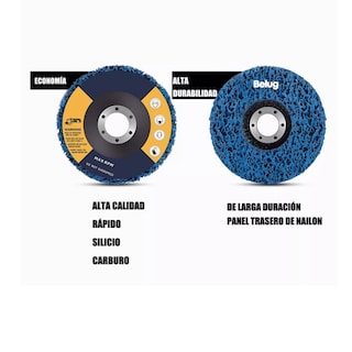Foto 4 | 5pcs Discos Abrasivos De Desoxidación Metal Rueda Pulidora Azul Belug