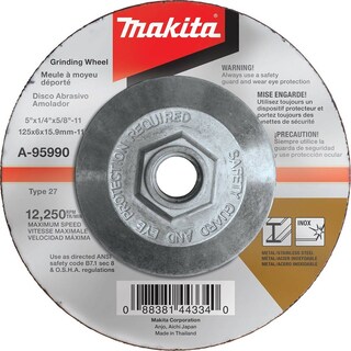 Foto 1 | Muela Abrasiva Makita A-95990 De 12,7 Cm X 0,6 Cm X 1,6 Cm, Grano 36 - Venta Internacional.