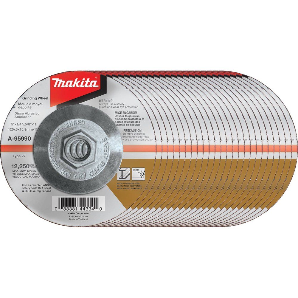 Muela Abrasiva Makita A-95990-25 Inox 36 Grit 25/pack - Venta Internacional.
