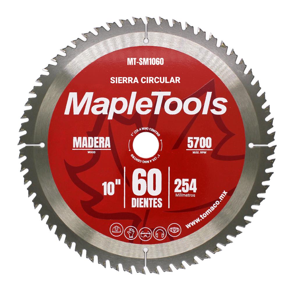 Foto 2 pulgar | Disco Sierra Circular 10'' Centro 1'' 60 Dientes Maple Tools