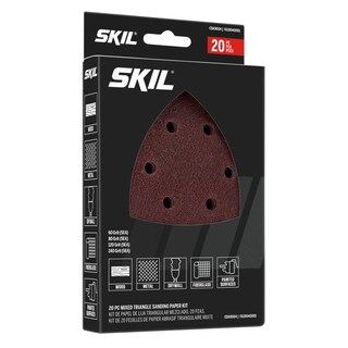 Foto 2 | Kit De Papel De Lija Skil, 20 Piezas, Mezcla De 60, 80, 120 Y 240 Granos - Venta Internacional.