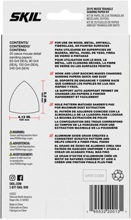 Foto 3 | Kit De Papel De Lija Skil, 20 Piezas, Mezcla De 60, 80, 120 Y 240 Granos - Venta Internacional.