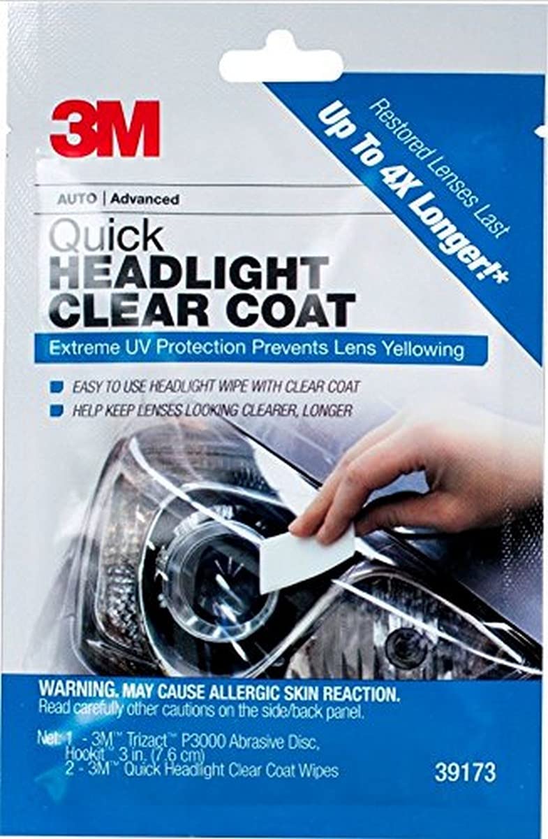 Linterna Transparente Para Faros Delanteros 3m 39173 Con Disco Abrasivo Y Toallitas, 1 Kit - Venta Internacional.