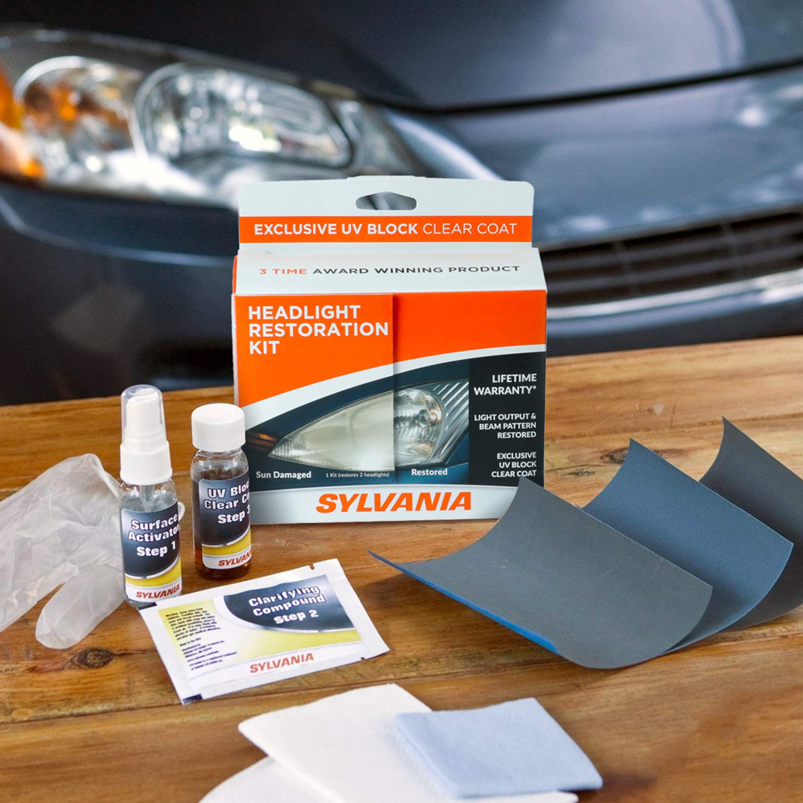 Foto 8 pulgar | Kit De Restauración De Faros Sylvania, Bloque Uv De 3 Sencillos Pasos - Venta Internacional.