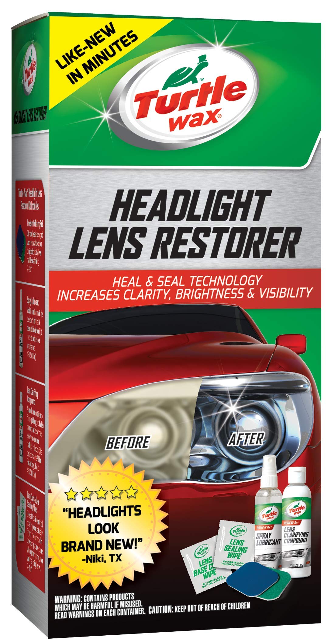 Foto 2 pulgar | Kit Restaurador De Lentes Para Faros Delanteros Turtle Wax T-240kt - Venta Internacional.