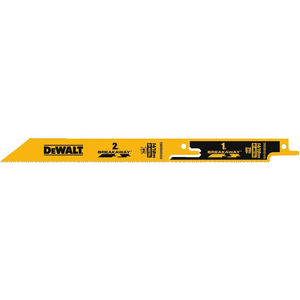 Foto 3 pulgar | Hojas De Sierra Recíproca Dewalt Dwabk491418 9 Breakaway - Venta Internacional.