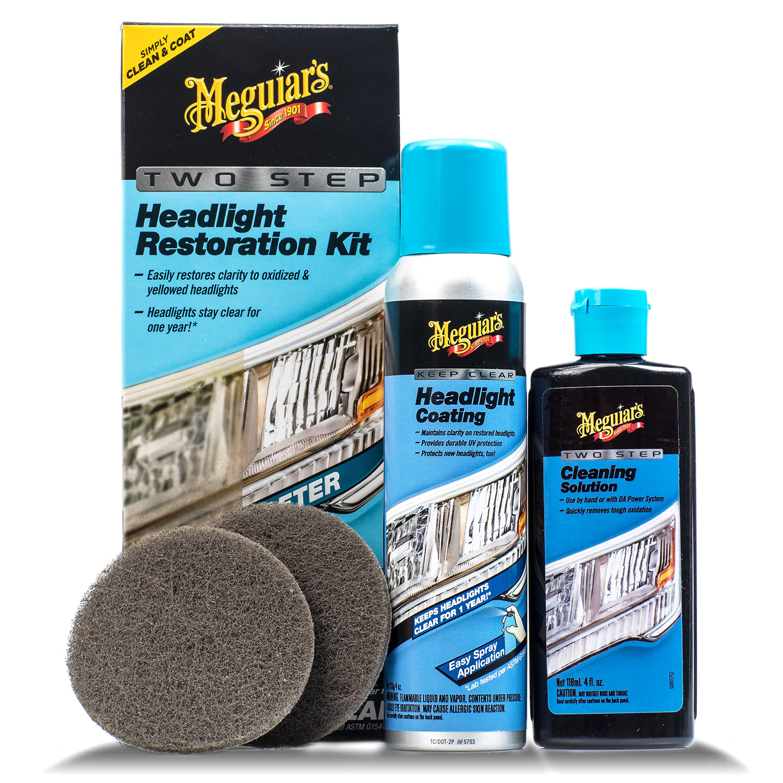 Foto 1 | Kit De Restauración De Faros Meguiar's Two Step 4 Unidades - Venta Internacional.