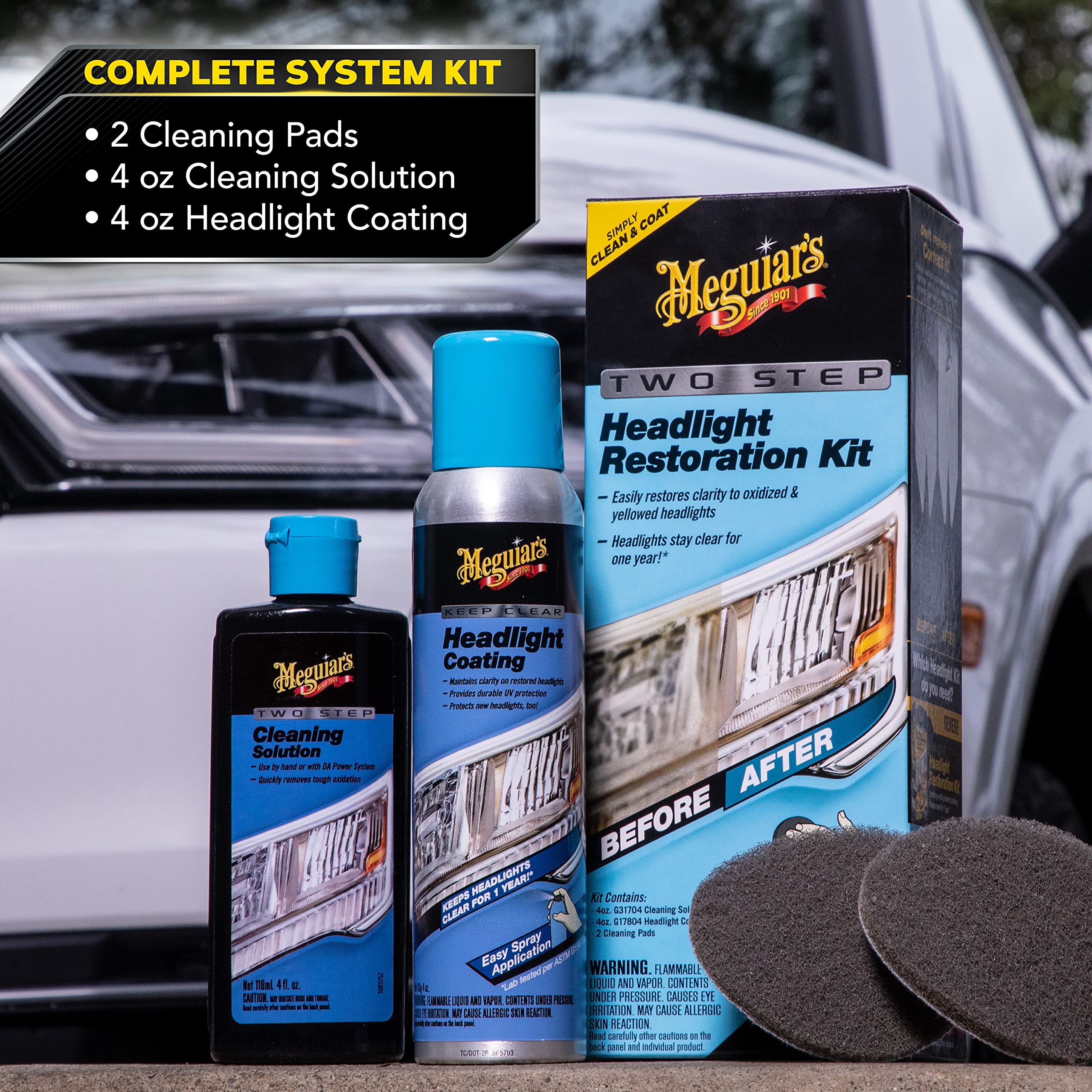 Foto 5 | Kit De Restauración De Faros Meguiar's Two Step 4 Unidades - Venta Internacional.