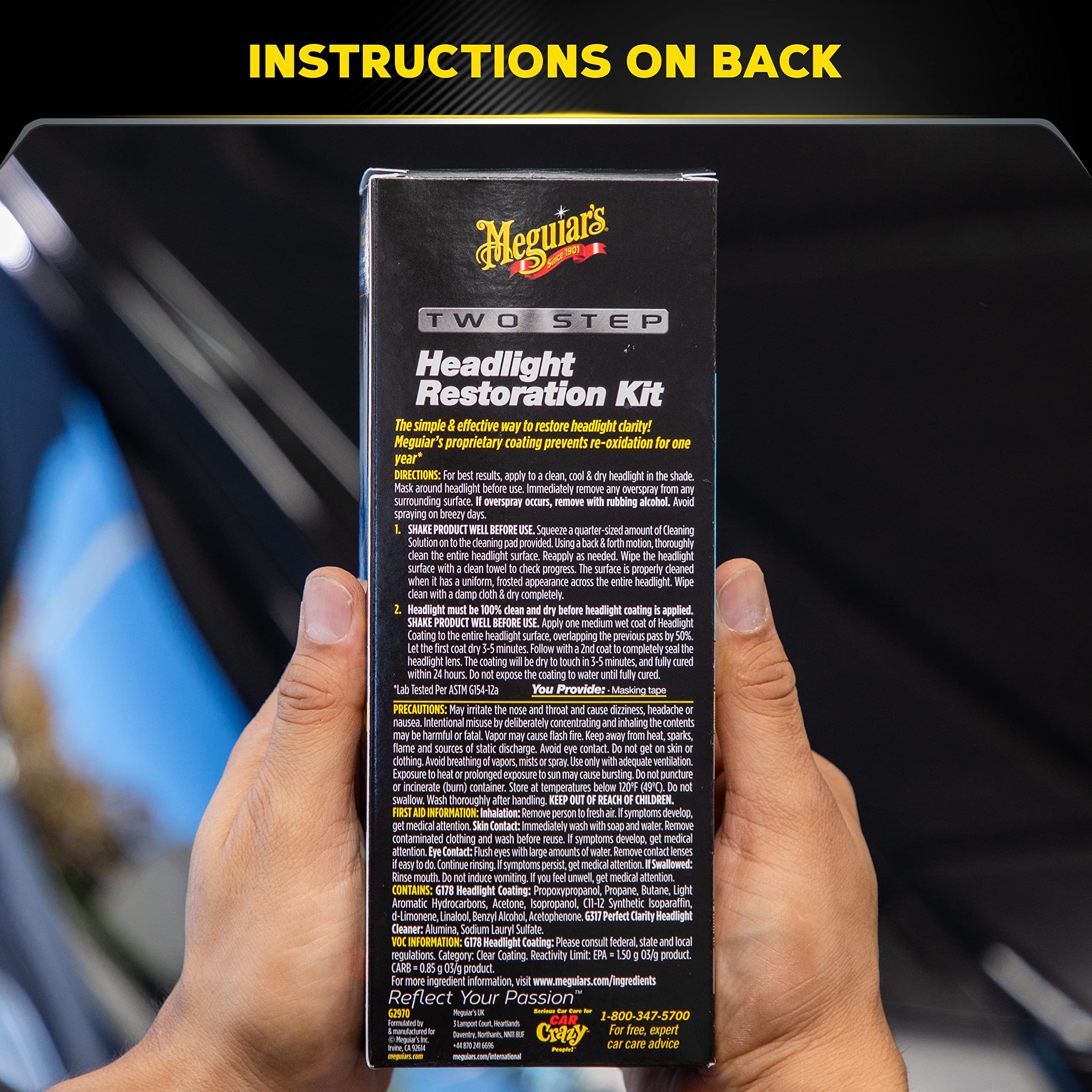 Foto 7 | Kit De Restauración De Faros Meguiar's Two Step 4 Unidades - Venta Internacional.