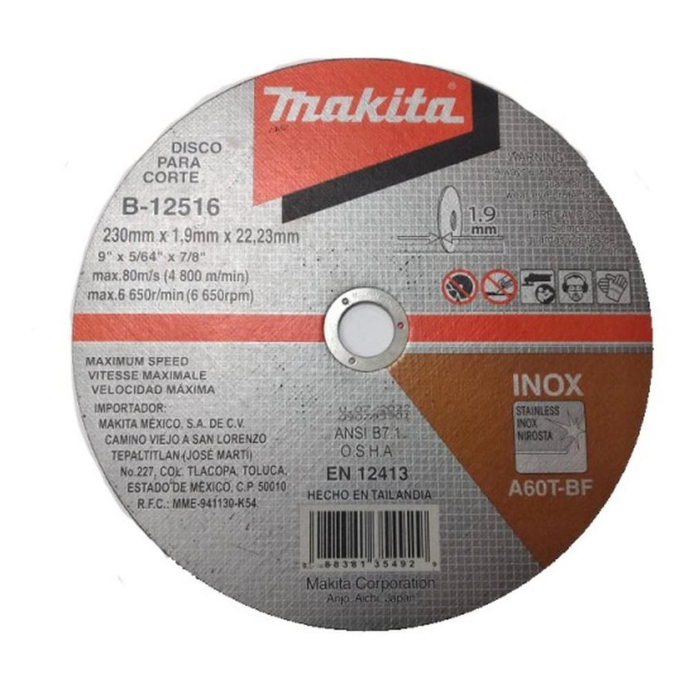 Foto 2 | Disco De Corte 9 De Acero Inoxidable B-12516 Makita