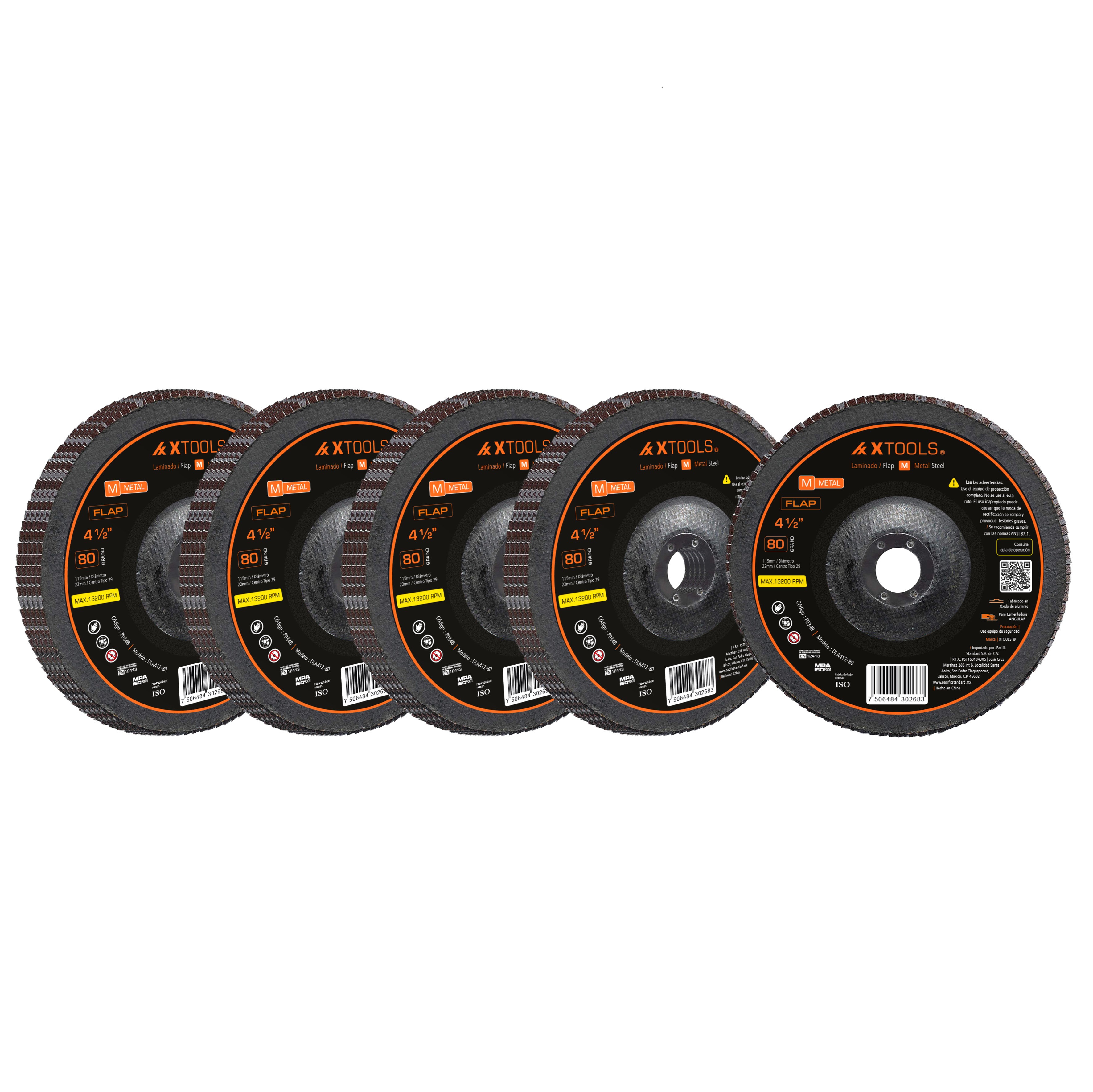 Foto 3 pulgar | Disco Laminado/flap 41/2 Grano 80 Xtools 20pz Dla412