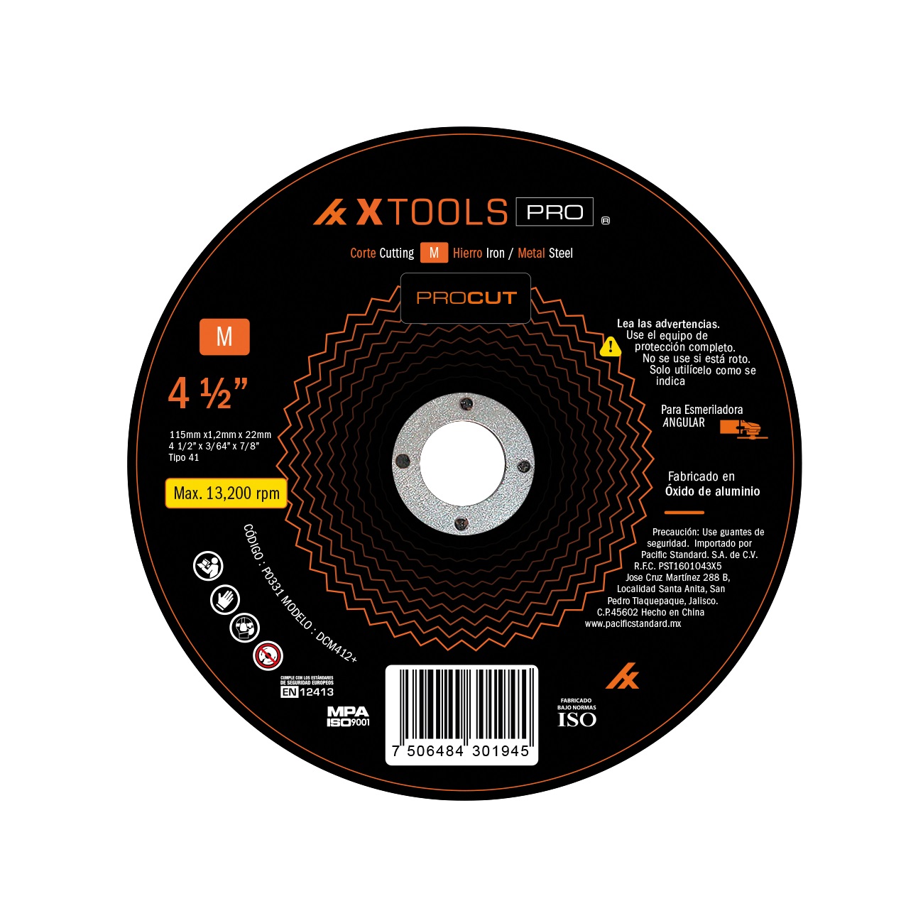 Foto 1 | Disco De Corte 4 1/2 P/metal Xtools 50pz Dcm412+