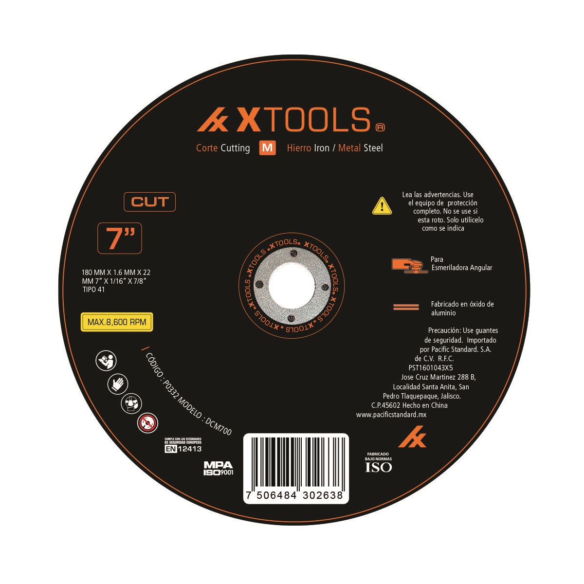 Foto 2 pulgar | Disco De Corte 7 Pulg P/metal Xtools 25pz Dcm700