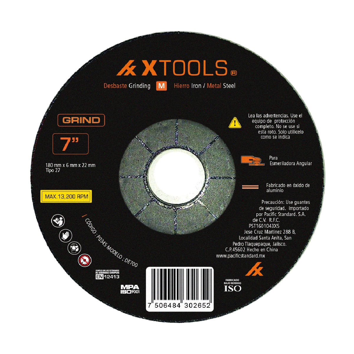 Foto 1 | Disco De Desbaste Grind 7 Pulg Para Metal Xtools 25 Pz De700