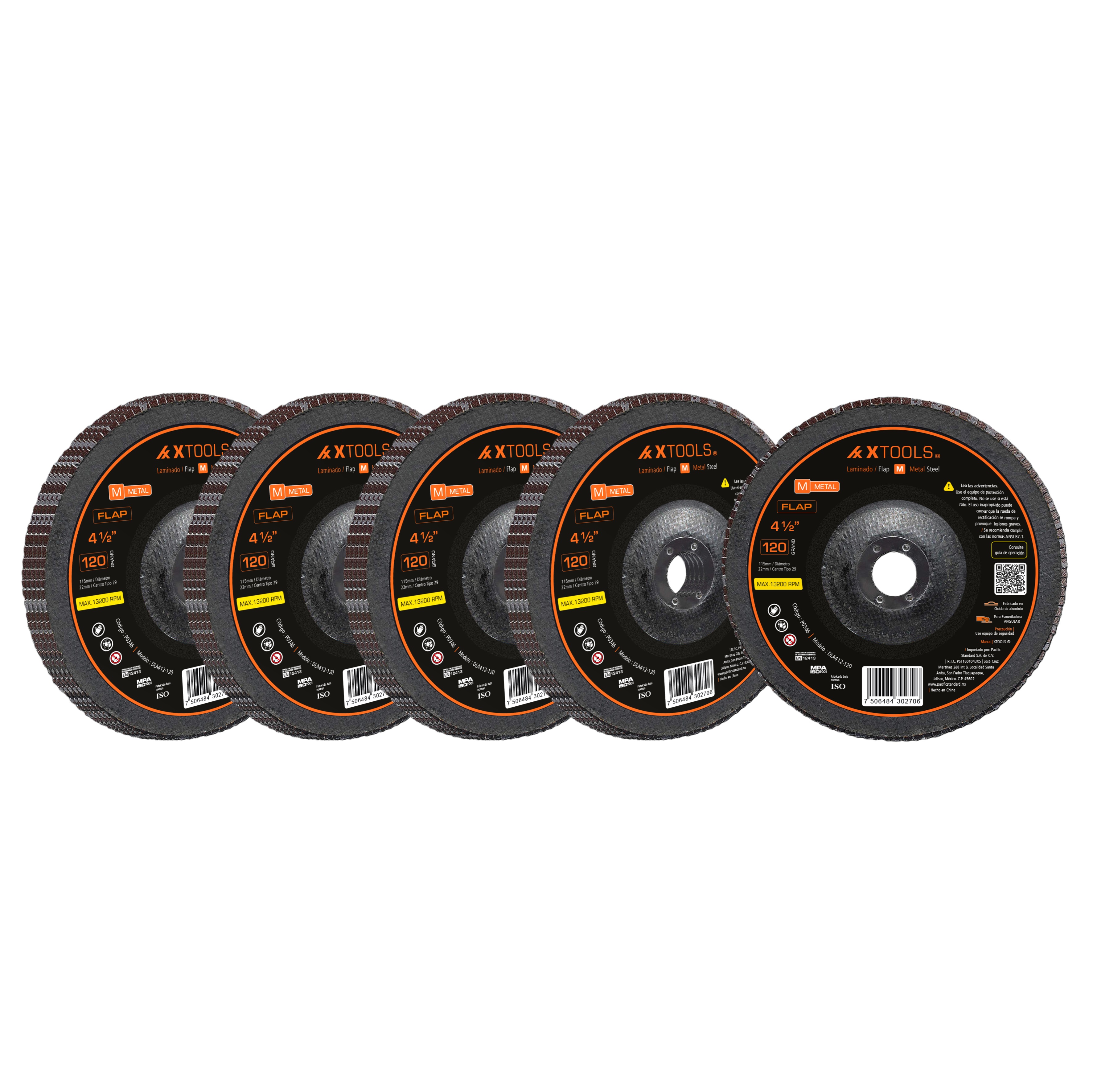 Foto 3 pulgar | Disco Laminado/flap 41/2 Grano 120 Xtools 20pz Dla412