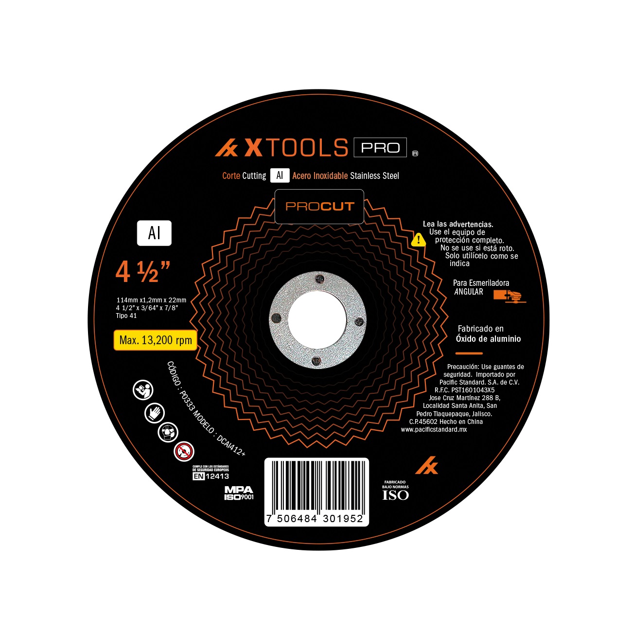 Foto 2 pulgar | Disco De Corte 4 1/2 P/metal Acero Inox Xtools 50pz Dcai412+