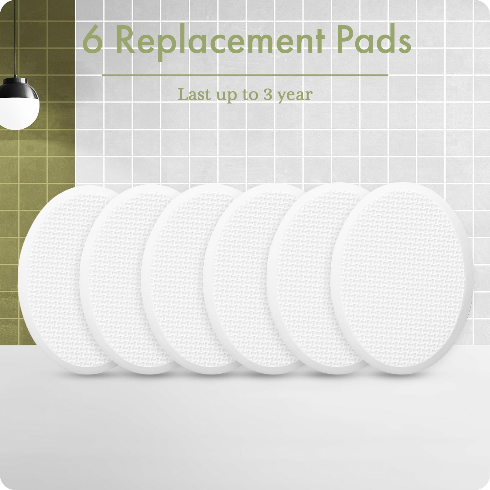 Foto 6 | Almohadillas De Repuesto Para Aplicadores De Loción Amazerbath  6 Unidades  Blancas - Venta Internacional.