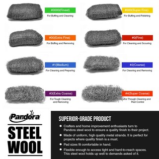 Foto 6 | Almohadillas De Limpieza Steel Wool Pandora #0000 Finest Grade 32 - Venta Internacional.