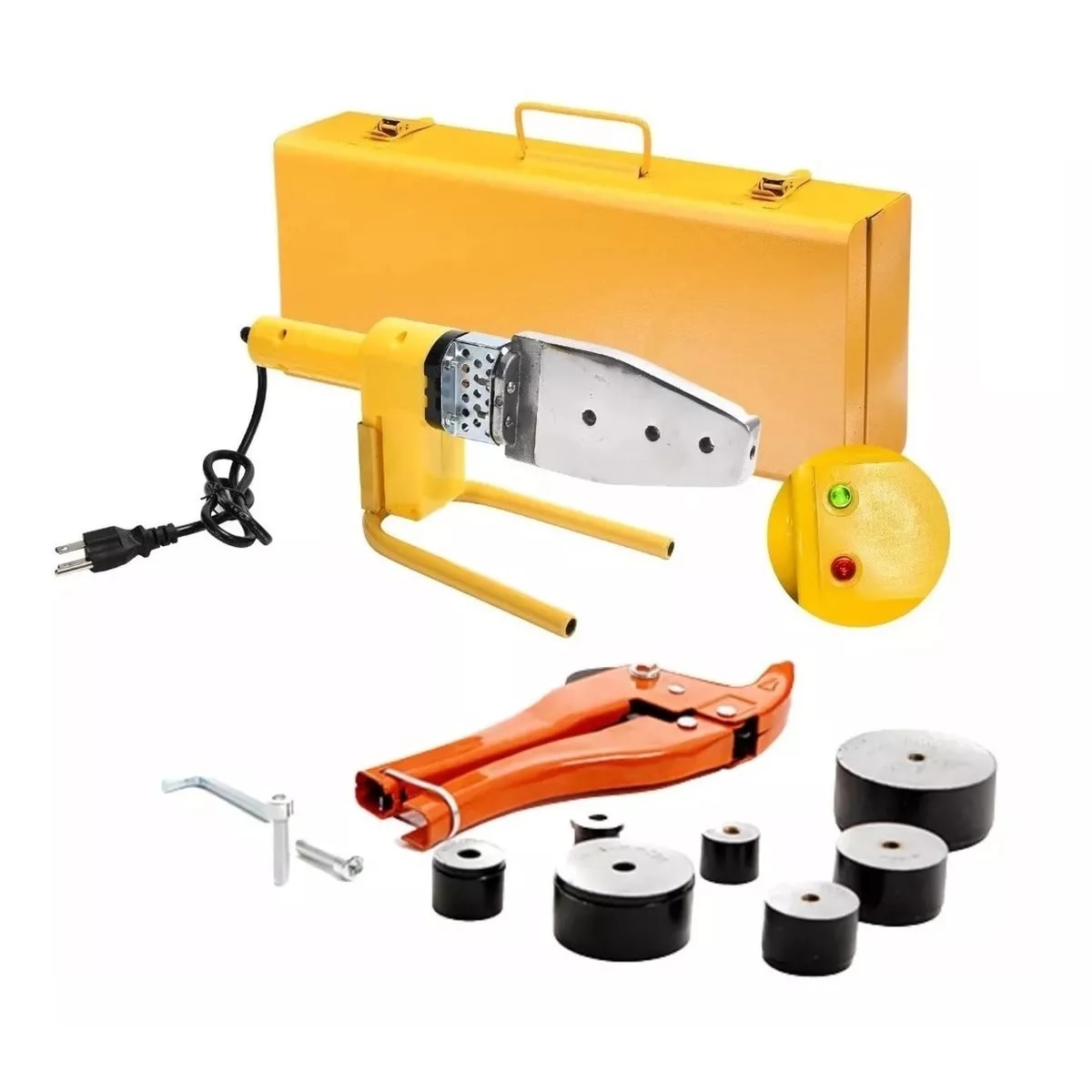 Kit de Termofusor con Accesorios 110v Eo Safe Imports color Amarillo $1,399