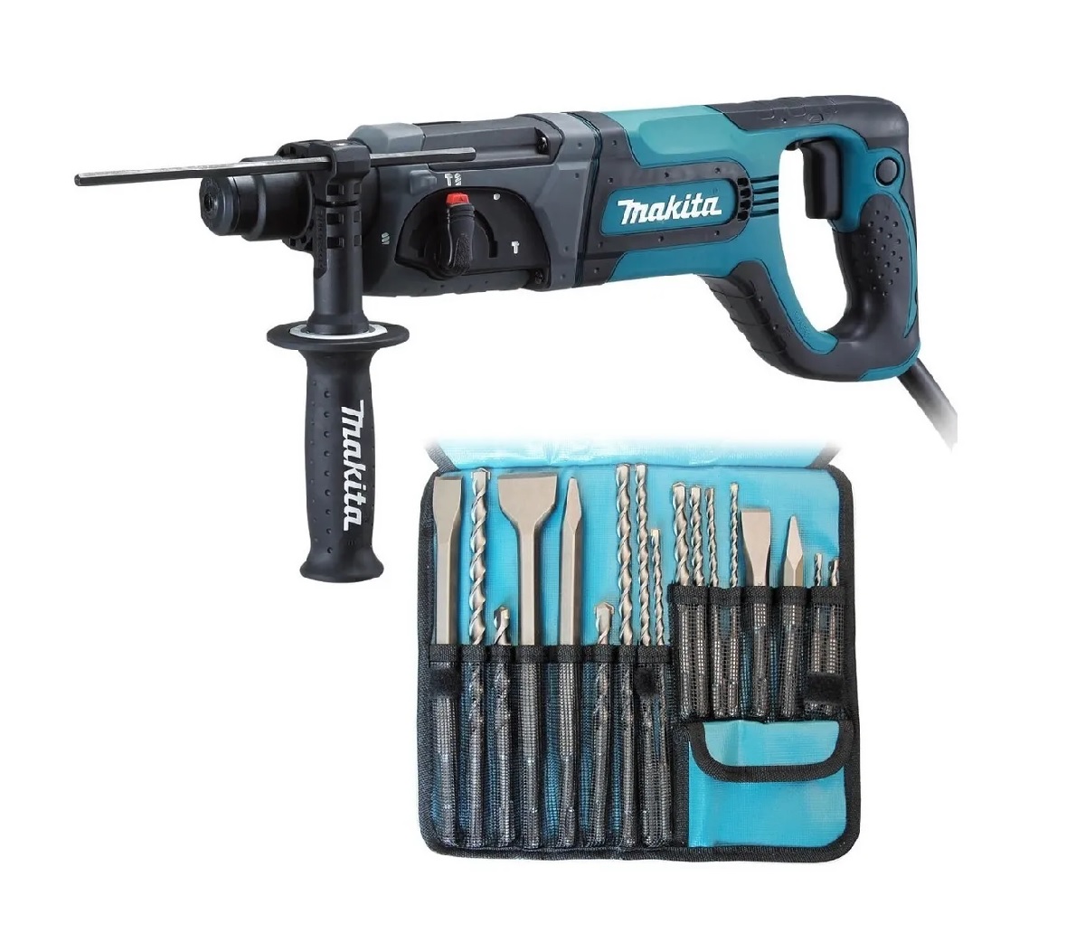 Martillo Sds Plus 780w Makita Hr2475 + Brocas Y Cinceles 17