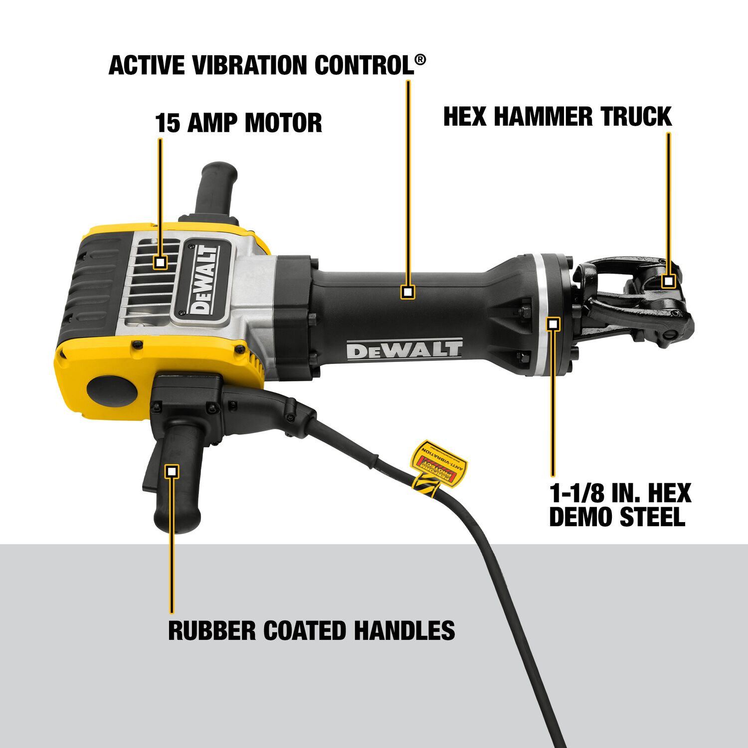 Foto 6 pulgar | Martillo Demoledor 68j 1800w 900gpm Dewalt D25980 color Amarillo