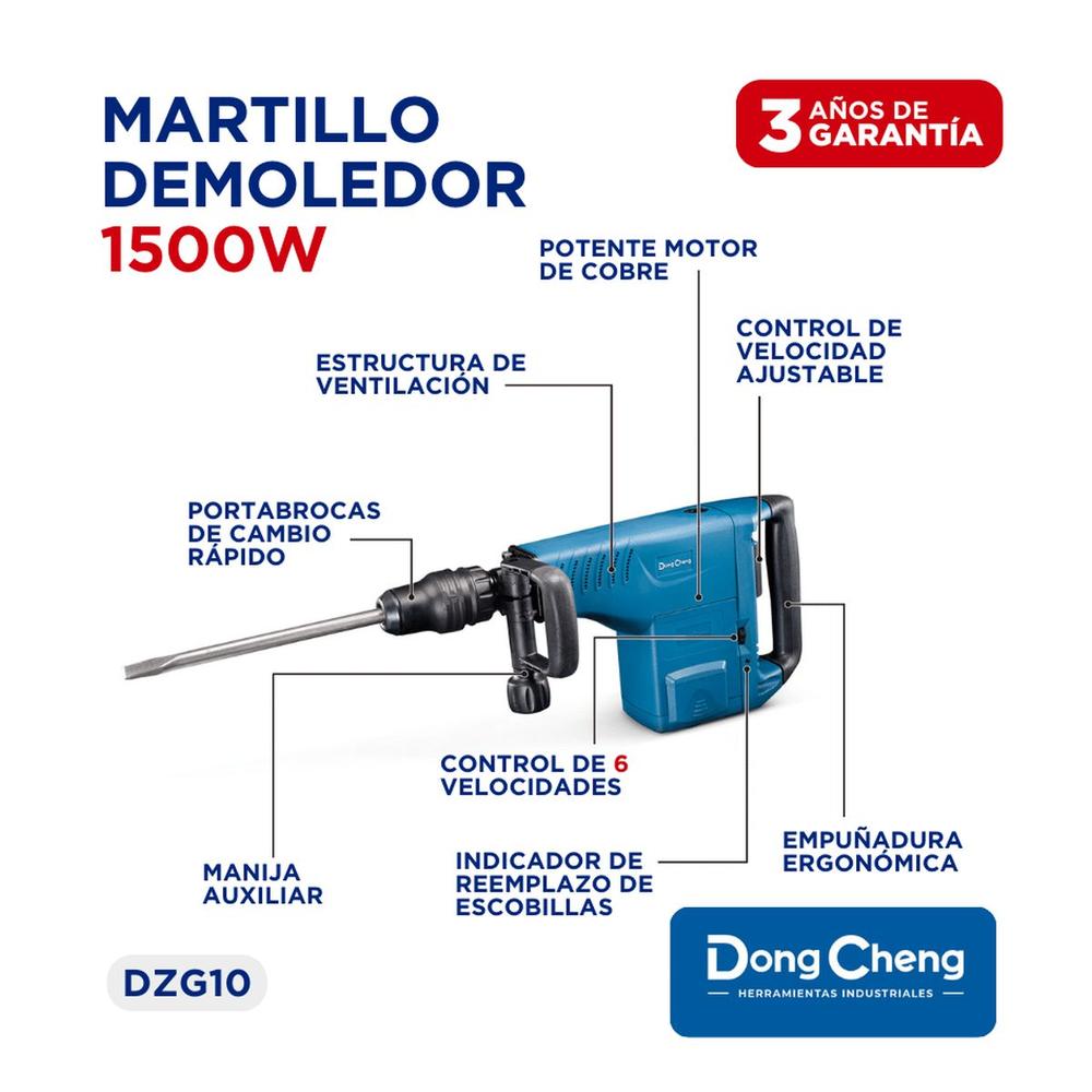Foto 5 pulgar | Martillo Demoledor Sds Max Dc + Cinceles Sds Max