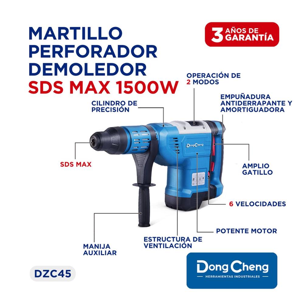 Foto 8 pulgar | Martillo Perforador Sdsmax + Rotomartillo Perforador Sds Plusdc