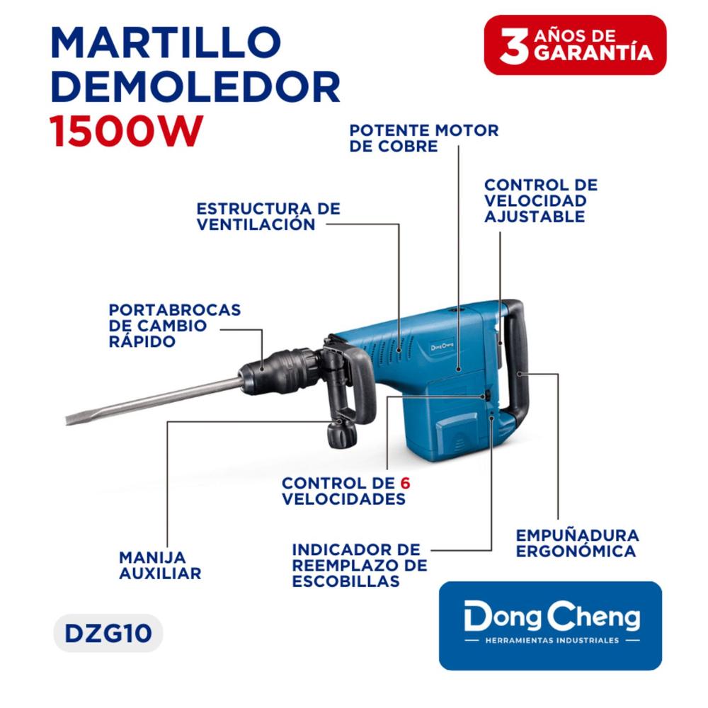 Foto 6 pulgar | Martillo Demoledor Sds Max Dc + Sopladora + Lentes Makita