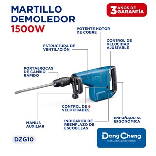 Foto 5 | Martillo Demoledor Sds Max Dc + Sopladora + Lentes Makita