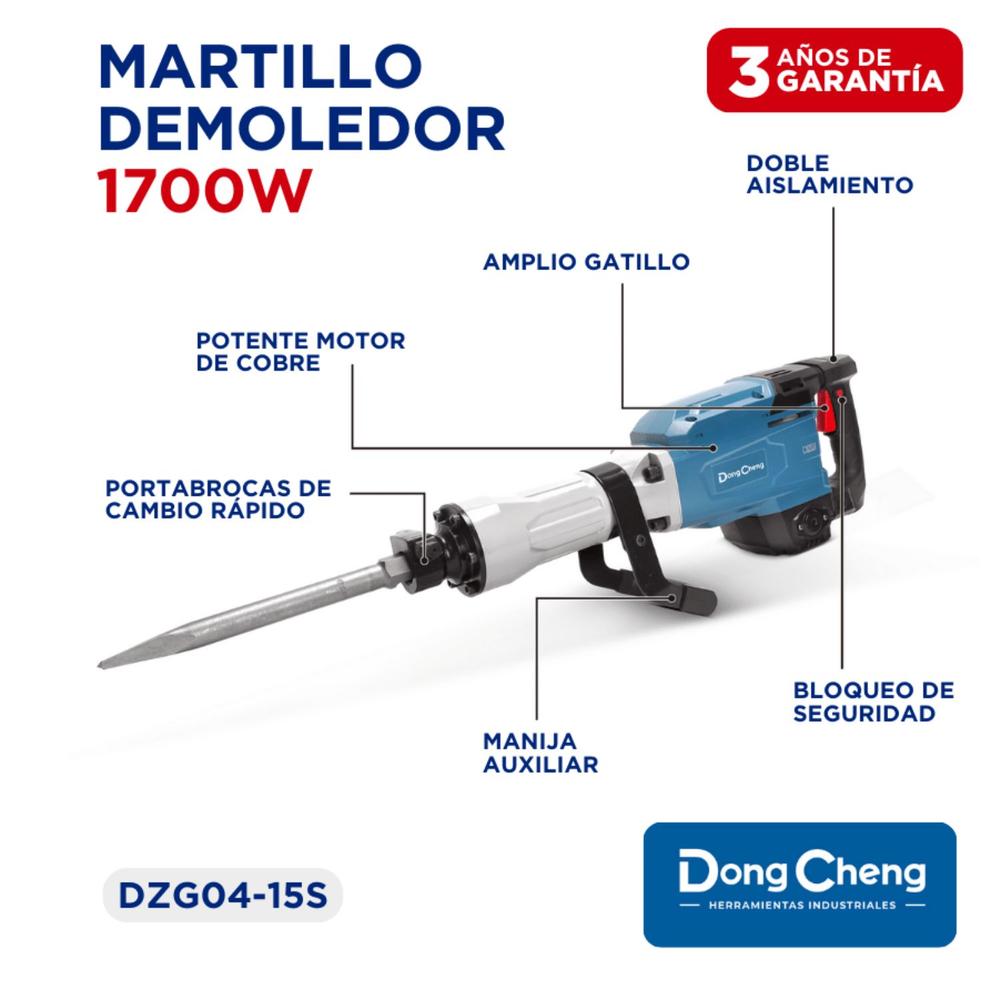 Foto 8 pulgar | Martillo Demoledor Hex 1700w + Martillo Industrial Sdsmax Dc