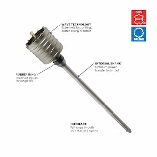 Foto 2 | Broca Perforadora Bosch Hc8516 De 5,7 Cm X 30 Cm Sds-max - Venta Internacional.