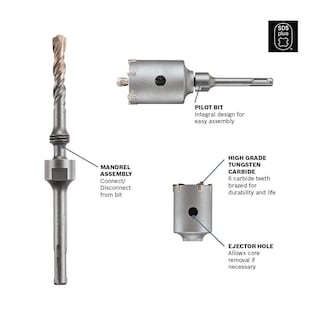 Foto 2 | Broca Core Bosch T3914sc De Carburo Sds-plus Speedcore De 4,8 Cm - Venta Internacional.