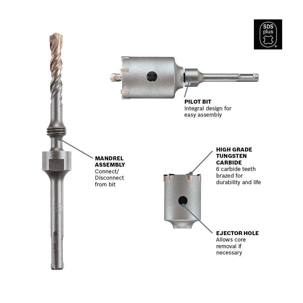 Foto 3 pulgar | Broca De Metal Duro Sds-plus Speedcore Para Pared Delgada, 65 Mm, Bosch - Venta Internacional.