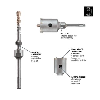 Foto 2 | Broca De Metal Duro Sds-plus Speedcore Para Pared Delgada, 65 Mm, Bosch - Venta Internacional.