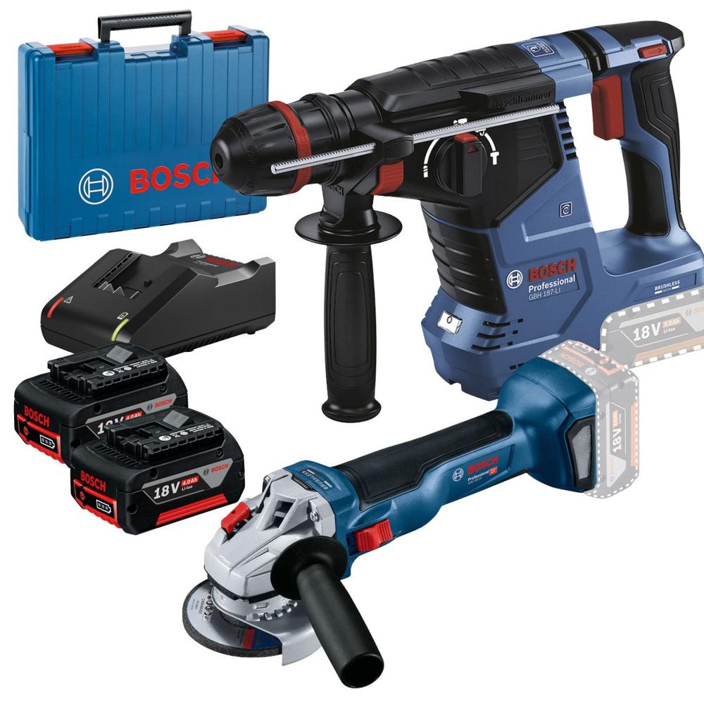 Foto 1 | Martillo Perforador Bosch Gbh 187-li + Miniesmeriladora Gws 18v-10