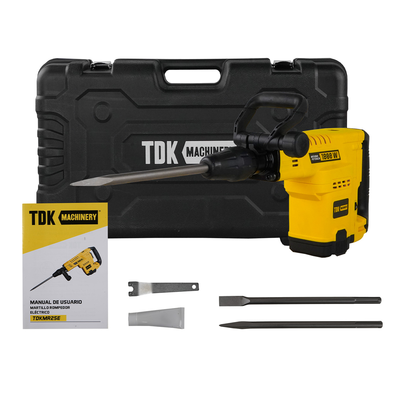 Martillo Rompedor Eléctrico Tdk Machinery 1800w/25j – Tdkmr25e