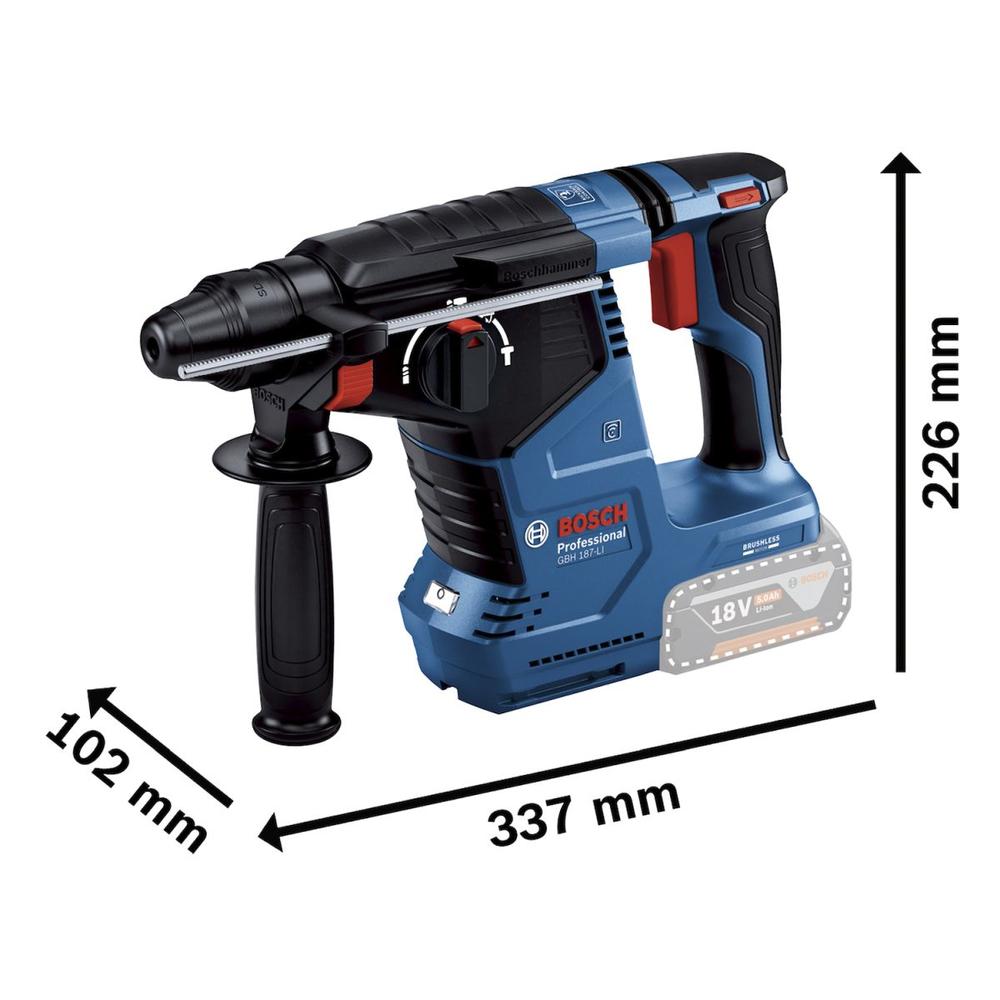 Foto 5 | Martillo Perforador Bosch Gbh 187-li Sds Plus 2.4j 18v S/b