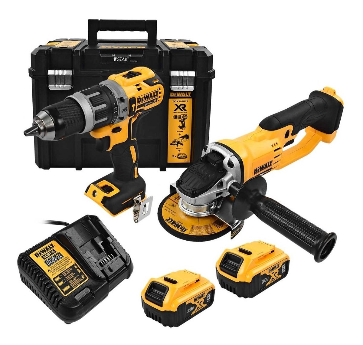 Rotomartillo Dewalt Dcd796  Brushless 20v+ Miniesmeriladora color Amarillo