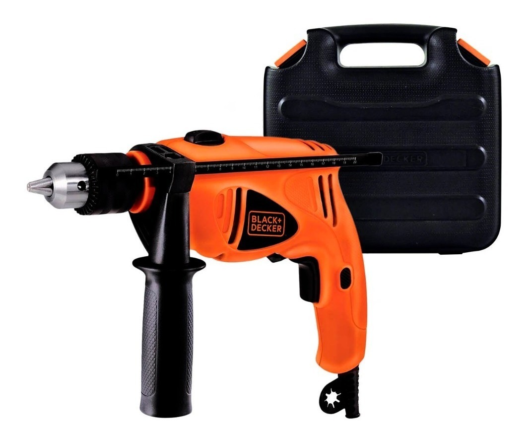 Taladro Rotomartillo Black & Decker Hd500k 1/2 Pulgadas 550 W color Anaranjado