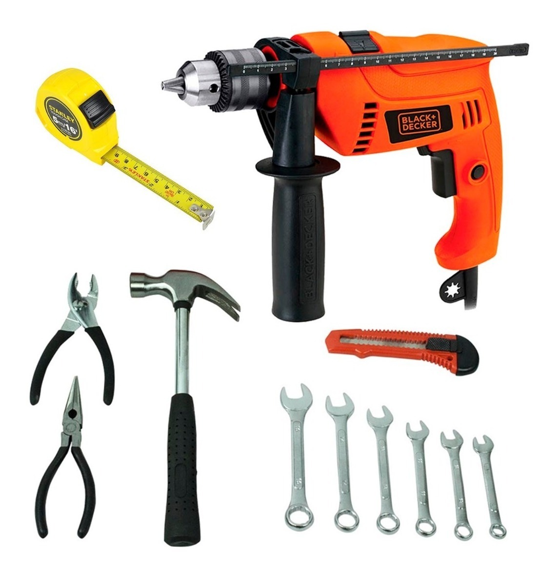 Taladro Rotomartillo 1/2pulg Black y Decker Hd565k más Kit Herramientas