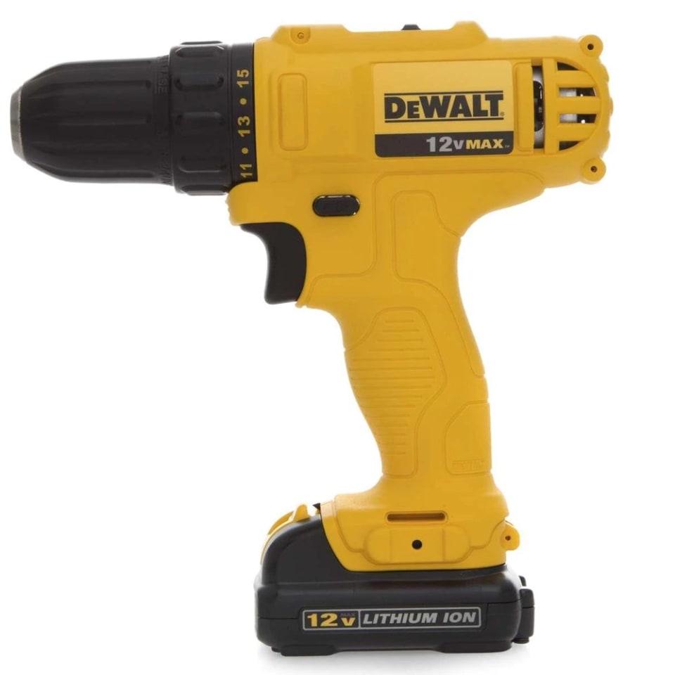 Taladro Atornillador 12v + Puntas Atornillador Dewalt Dcd700ac2 color Amarillo