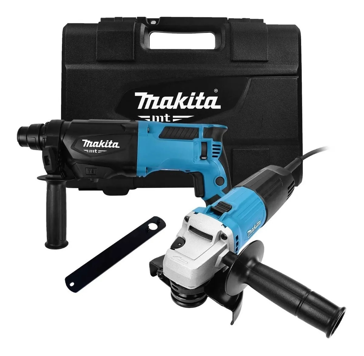 Combo Makita Mtk0005b Mini Esmeriladora más Martillo Sds Plus