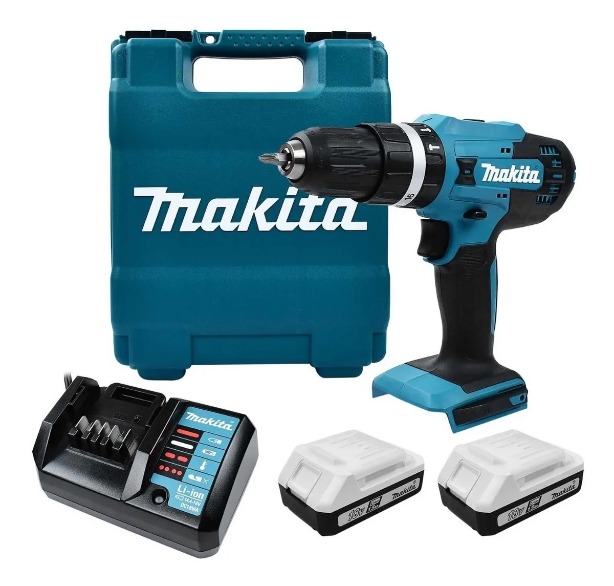 Foto 1 | Rotomartillo Atornillador 18v Makita Hp488dwe 1/2 Pulg