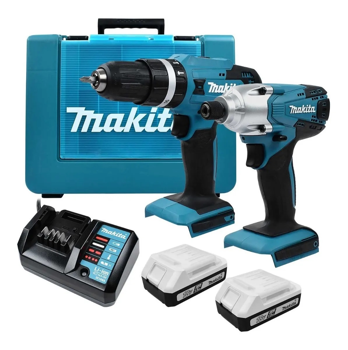 Combo Makita Dk18922y Llave De Impacto + Rotomartillo 18v